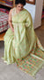 Lime green jamdani saree - JD542