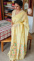 Canary yellow jamdani saree - JD542