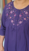 Purple cotton kurthi set