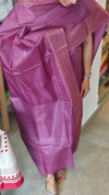 Orchid purple lined noil tussar silk suit