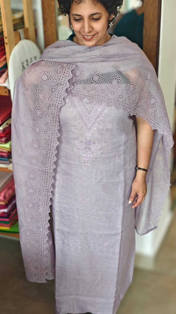 Lavender Linen Suit - 3290