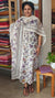 Cream and purple floral printed linen suit - B449