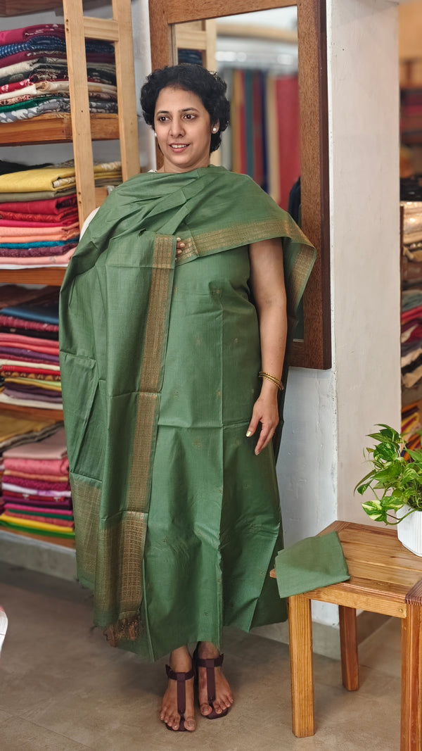 Green Bamboo tussar silk suit - MVB