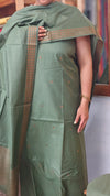 Green Bamboo tussar silk suit - MVB