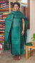 Emerald green embroiderd tussar silk suit