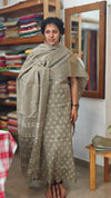 Taupe shade slub cotton suit