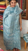 Ice Blue shade slub cotton suit