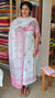 Milky white and pink cotton Chikankari Suit - 673W - 2