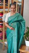 Rama Green Bamboo tussar silk saree - 4LMZ
