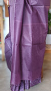 Palatinate purple Bamboo tussar silk saree - 4LMZ