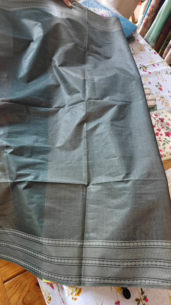 Ashwood moss bamboo tussar silk saree - 4LMZ