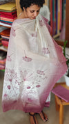 Cream and lilac printed linen suit
