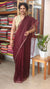 Plum shade Organza Saree with Pita embroidery - TD16 - 7P