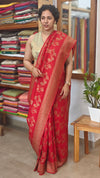 Chilli Red Banarasi Silk Saree - BLM8 - R1