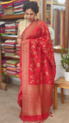 Chilli Red Banarasi Silk Saree - BLM8 - R1