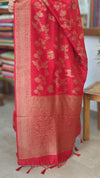 Chilli Red Banarasi Silk Saree - BLM8 - R1
