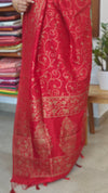 Chilli Red Banarasi Saree - BLM8 - R2