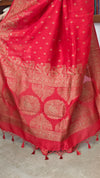 Chilli Red Banarasi Saree - BLM8 - R3