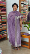 Dark Lavender Georgette Banarasi Suit - 5FSD