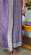 Dark Lavender Georgette Banarasi Suit - 5FSD
