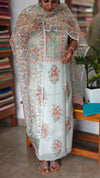 Floral Sangneri Block print Kota Doria suit - GD331