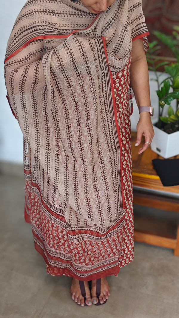 Cotton Suit with Kota doria dupatta