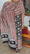 Black and Brick red Modal Cotton Suit