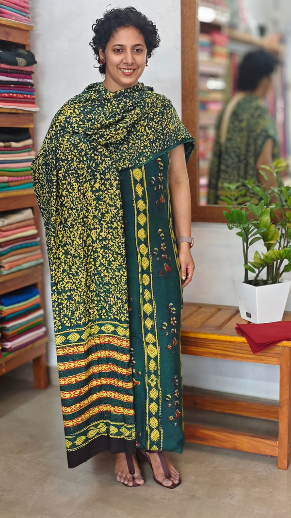 Green and Yellow Modal Cotton Suit