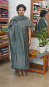Smoky green Viscose tussar silk suit