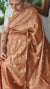 Golden Brown Tussar Silk Saree - FSM8