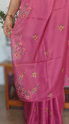 Pink Embroidered Silky Kota Saree - JCX