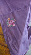 Purple Silky Kota Embroidered Saree - JCX