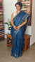 Blue Woven Semi Tussar Silk Saree - TF51