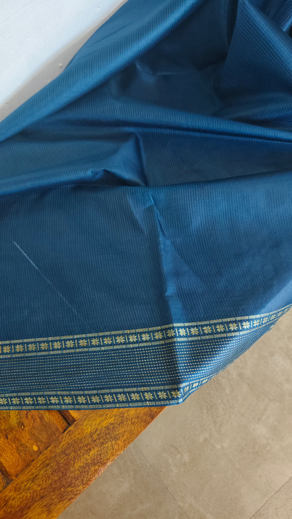 Blue Woven Semi Tussar Silk Saree - TF51