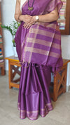 Wine Woven Semi Tussar Silk Saree - TF51