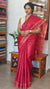 Red Woven Semi Tussar Silk Saree - TF51