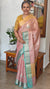 Peach Ganga Jamuna Banarasi Tissue Saree