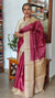 Maroon and Beige Handloom Tussar Silk Saree