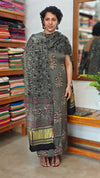 Grey Ajrakh printed modal silk suit