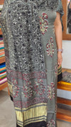 Grey Ajrakh printed modal silk suit