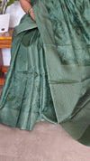 Emerald Green Embroidered Silk Saree - 733C