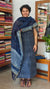 Indigo and off white chanderi silk suit - MC059