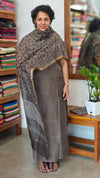 Grey and beige chanderi silk suit - MC059