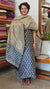 Blue and beige chanderi silk suit - MC059