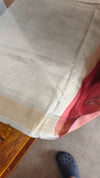 Burnt Peach Linen Silk Saree - DR42