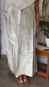 Cream Tussar Silk Suit - FNA4