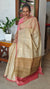 Beige Kota Saree with Pita Embroiderey - EMR4