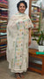 Cream and teal hakoba cotton suit