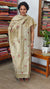 Sandy Beige Cross Stitch Embroidered Semi Tussar Suit - MTV6 - U4