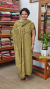 Olive Green Block Printed Modal Cotton Suit